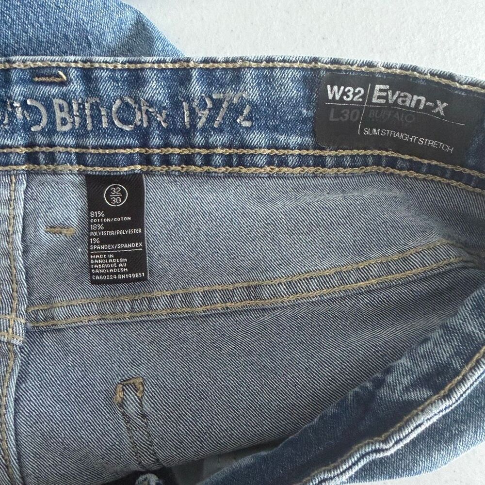 Buffalo David Bitton Evan-X Slim Straight Stretch Mens Jeans 32x30 - Picture 6 of 10